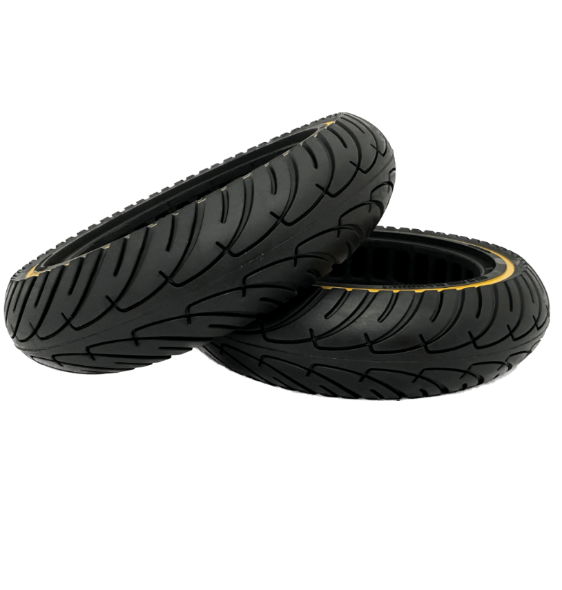 Solid 8.5-Inch Tire with Yellow Stripe for Xiaomi Scooters