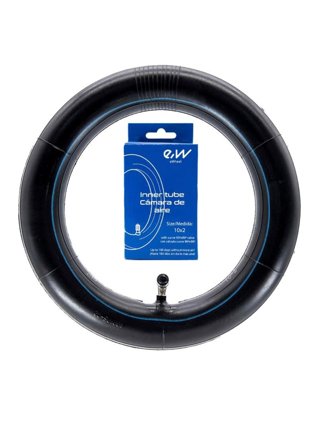 Inner Tube 10x2 with 90° Bent Valve for Electric Scooters